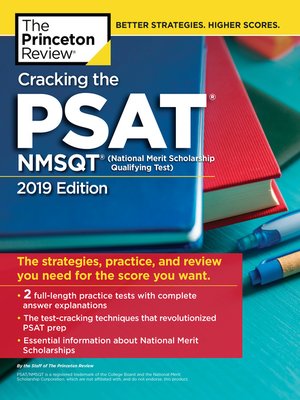 cover image of Cracking the PSAT/NMSQT with 2 Practice Tests, 2019 Edition